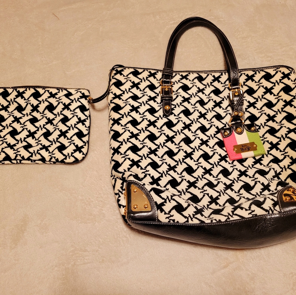 Vintage Juicy Couture large shoulder bag with matching cosmetic bag